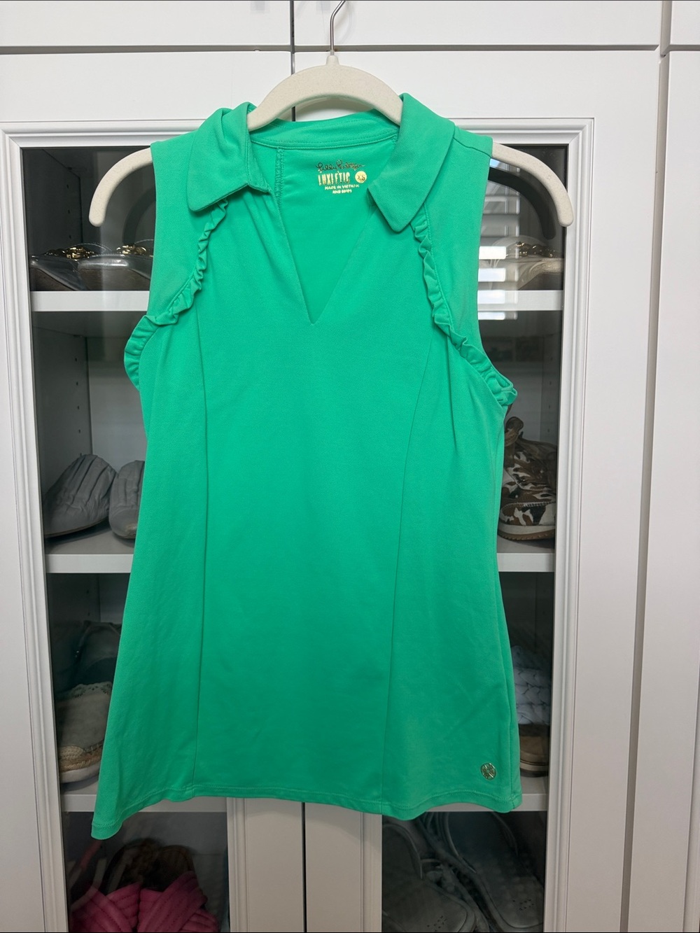 Lilly Pulitzer Sleeveless Ruffle Golf tank